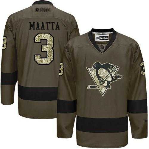 Glued Pittsburgh Penguins #3 Olli Maatta Green Salute to Service NHL Jersey,We sell and wholesale Glued Pittsburgh Penguins #3 Olli Maatta Green Salute to Service NHL Jersey on line form chian!
